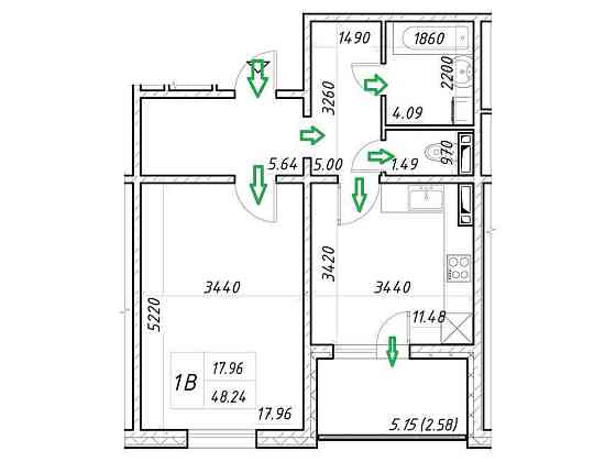 ЖК Деснянський вул Електротехнічна 43 Класна 1к 48м Киев