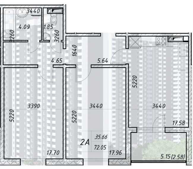 ЖК Деснянський шикарна квартира 72м Троещіна Киев - изображение 2
