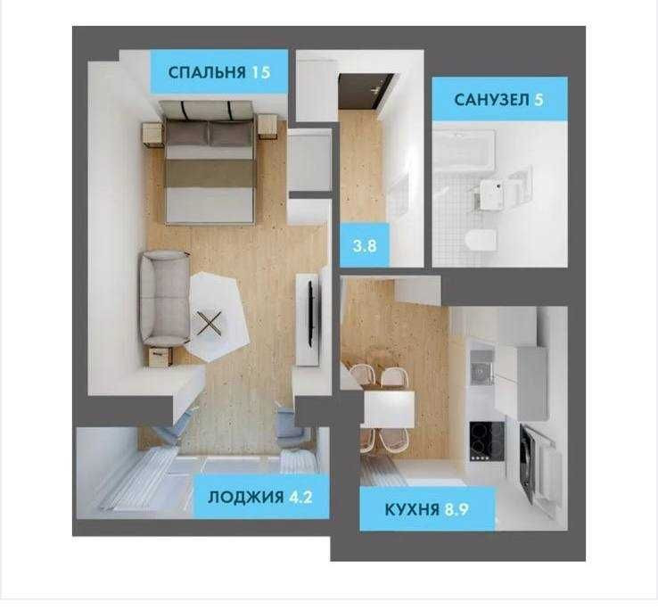 Красивая квартира в новом доме на Сахарова с мебелью и техникой Одеса - зображення 7