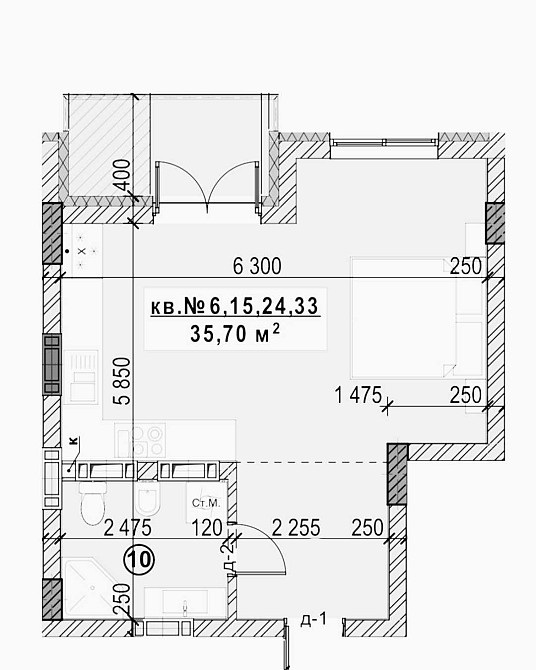 Однокімнатна квартира від ЗАБУДОВНИКА Polyana Land Сонячне Закарпаття Ясна Поляна - зображення 2