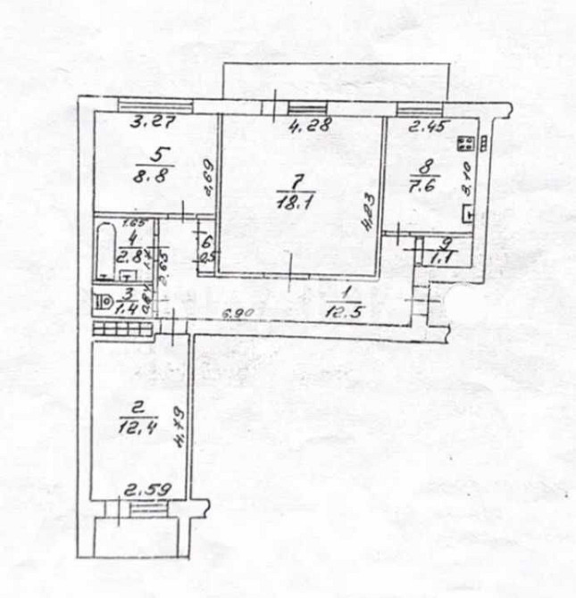 5-ст Фонтана! 735$ за м2!  3-ком квартира(68м2) Кирпичный Спецпроект! Одеса - зображення 2