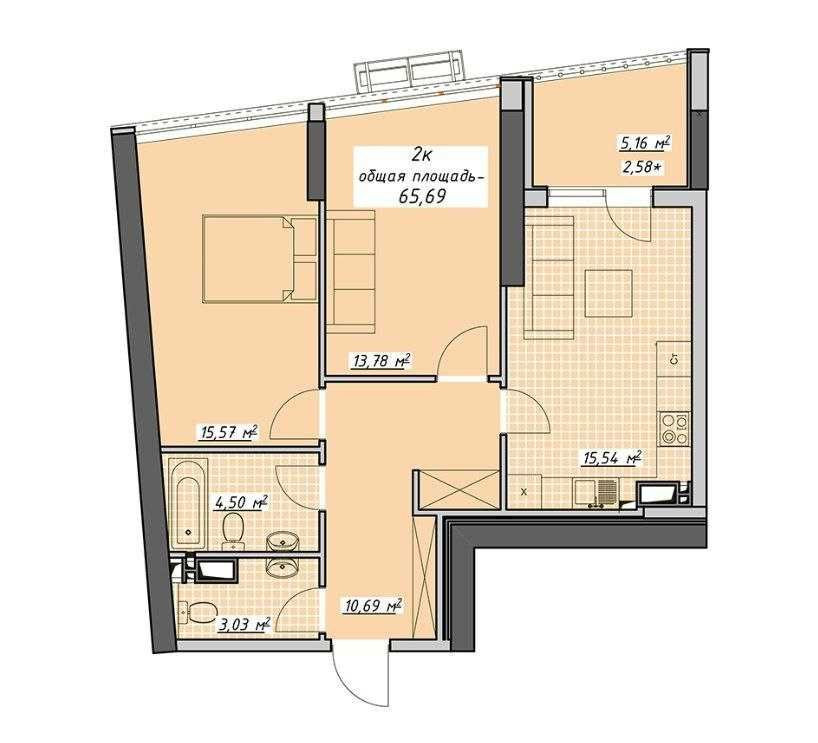 Дом сдан! 66 м2 жк Атмосфера. Терраса! Одеса - зображення 2