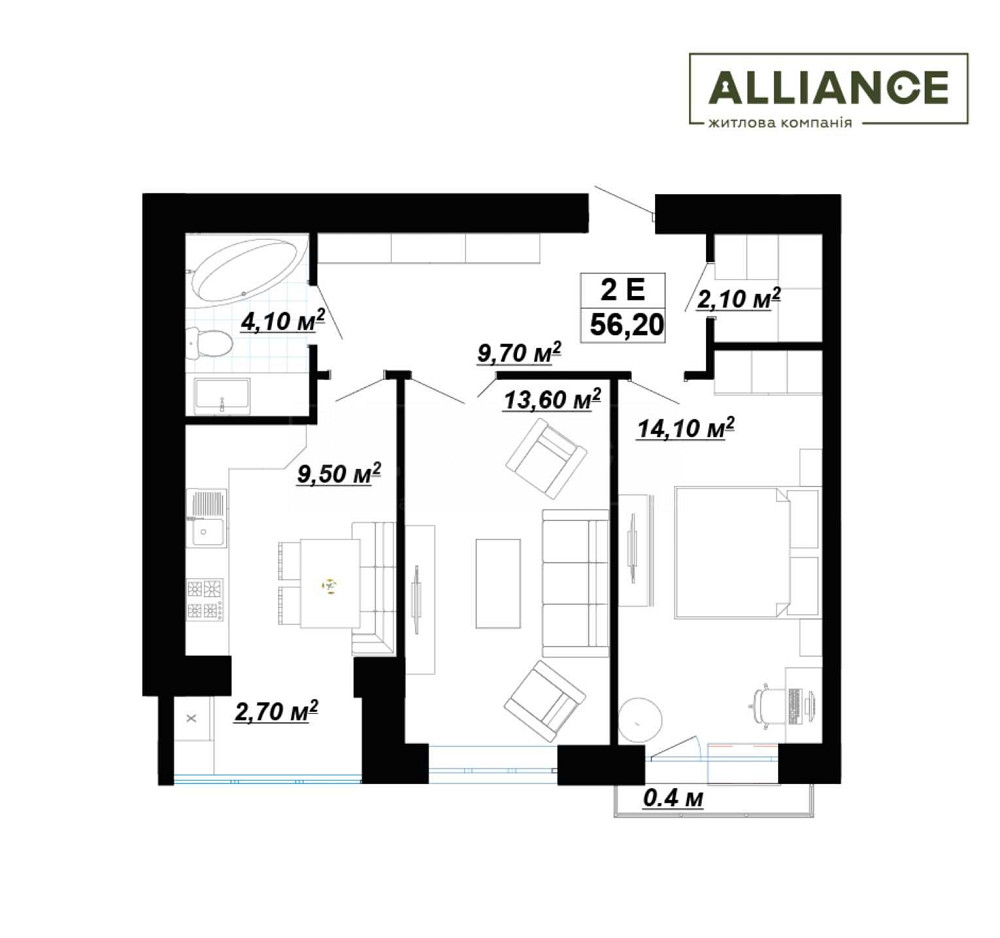 Продаж квартири в сучасному ЖК Княгинин. Ивано-Франковск - изображение 2