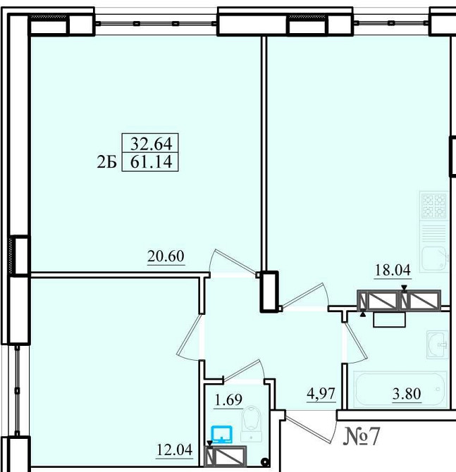 Срочна продажа 2-х ком.кв. новострой ЖК Морской Чорноморськ - зображення 3