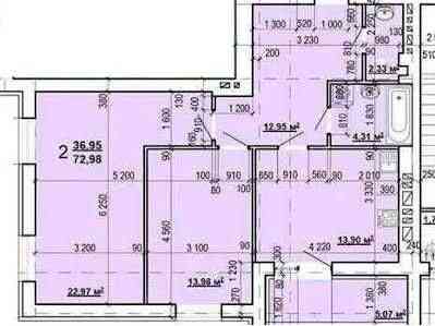 Супер цена ЖК Мира-3 Продам 2К квартиру 72м2 Шикарная планировка GT Харків