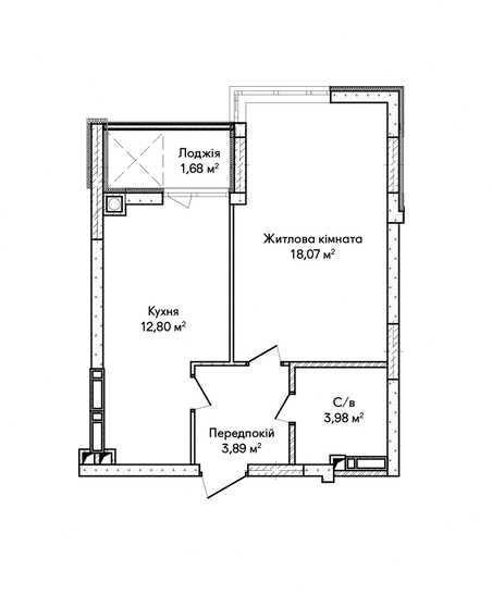 Простора Однокімнатна з Балконом | БЕЗ КОМІСІЇ | На набережній Ирпень - изображение 3
