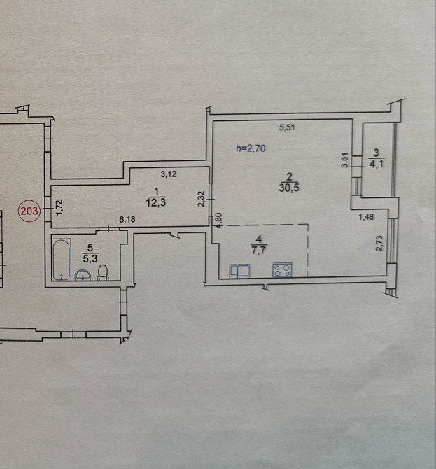 У продажу велика 1к квартира 60м2 ЖК Баггоустівський Загорівська 25 Київ - зображення 2