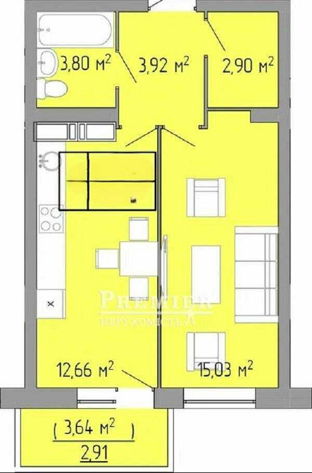 1 кімнатна 42м в центрі Одеси по найкращій ціні Одесса - изображение 3