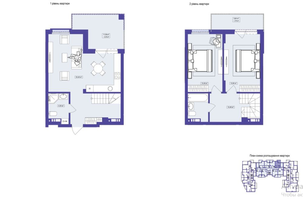 Продам  дворівневу євротрикімнатну квартиру в найкращому ЖК в місті! Ирпень - изображение 2