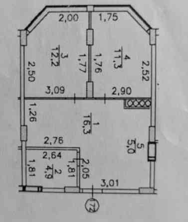 Мін.оформлення!ВидоваДвокімнатна квартира без ремонту та без комісії! Ирпень