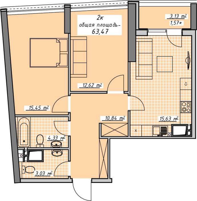 Атмосфера. Аркадия. 2к. квартира 64м2. Вид моря. 0% комиссии. ДОМ СДАН Одесса - изображение 2