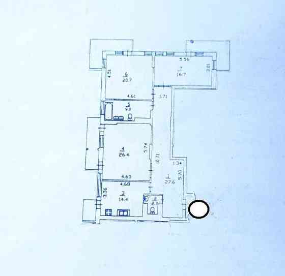 Простора трикімнатна квартира 126 м.кв,Щербаківського, 52 Киев