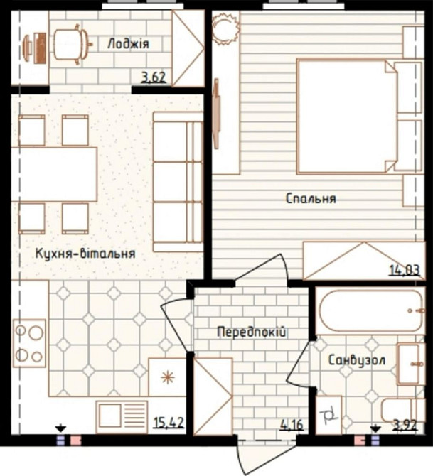 Вид на місто! 1-к квартира 41м2 ЖК Нова Англія Лондон Васильківська Киев - изображение 2