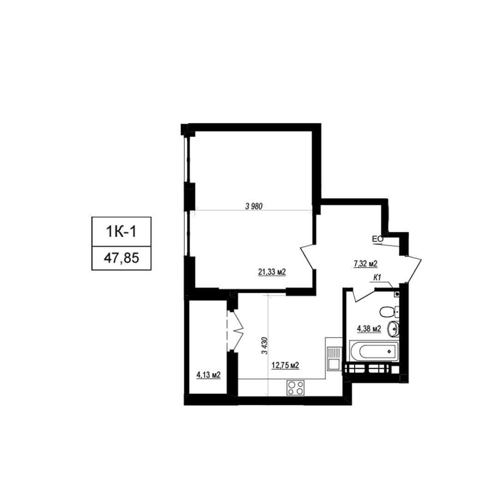 Велика 1-кімн. квартира (47.85 м2). Соф. Борщагівка, біля Кільцевої Софиевская Борщаговка - изображение 2