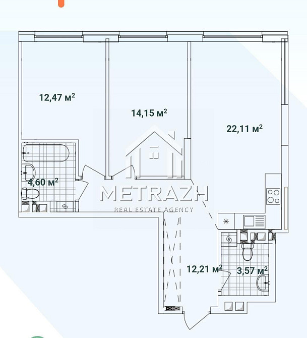 ЖК Варшавський 3! 69м2, 2к квартира Київ - зображення 2