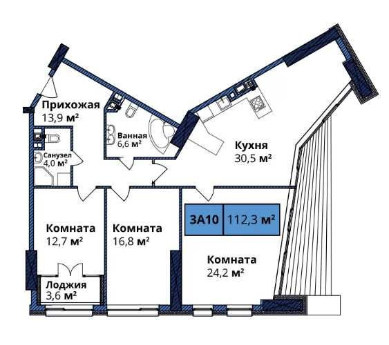 Продаж 3-кімнатної квартири Manhattan City ,ст.м.Політехнічний ін-т. Киев - изображение 8