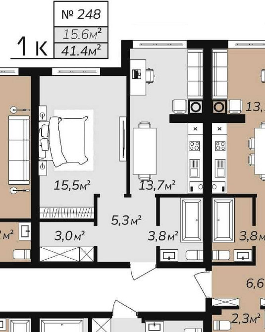 Хозяин! 41 кв.м. Дом Зданий! Панорама! Центр, ЖК Петрівські Липки Святопетрівське (Києво-Свят.р-н) - зображення 7