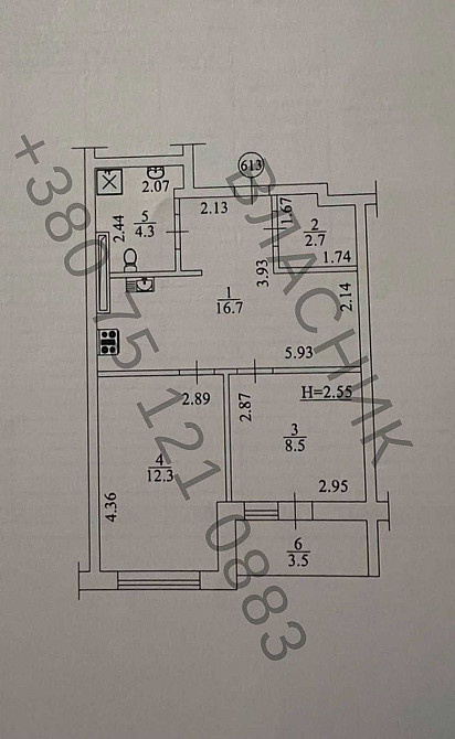 Власник. Продаж 2к квартири,Жк Атлант, 48м2, 49 000 $ Бровари - зображення 5