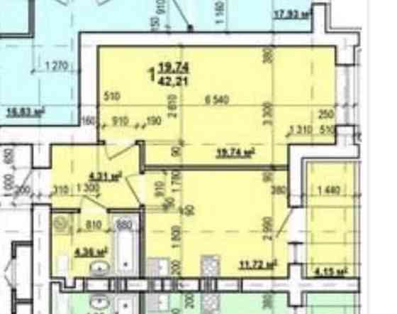 Продам 1 комнатную квартиру ЖК Мира-3, 43м2, ХТЗ VW Харків