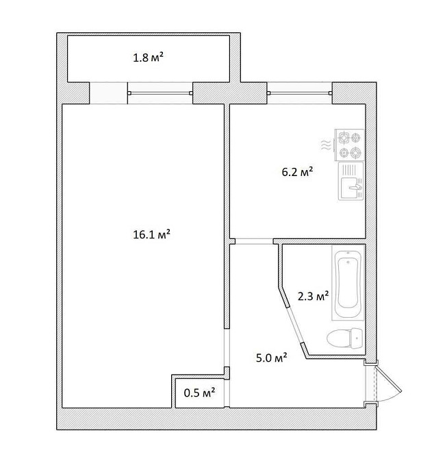 1 кімн на середньому поверсі р-н Робочої (715261) Днепр - изображение 8
