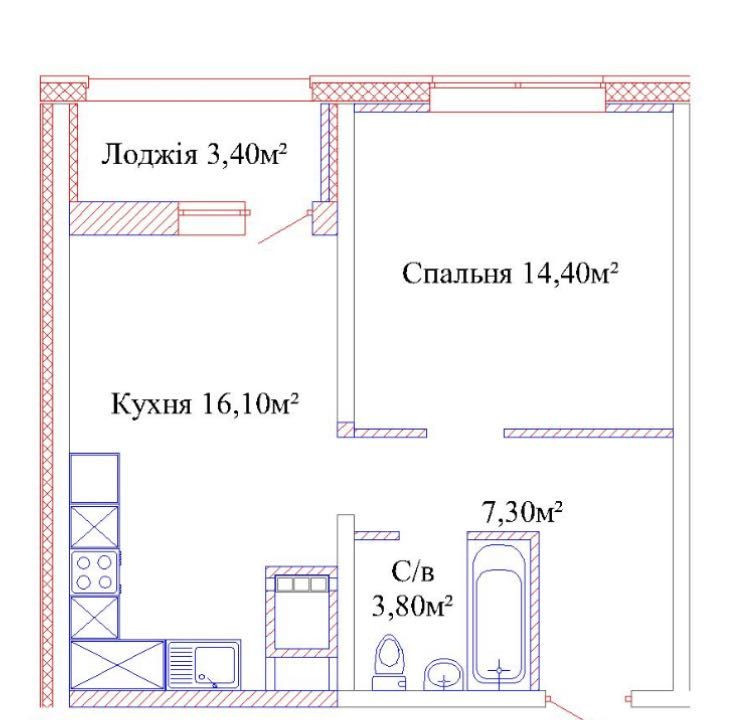 СРОЧНО! ЖК Скай Сити. 1-но ком. 50% ремонта Одеса - зображення 2
