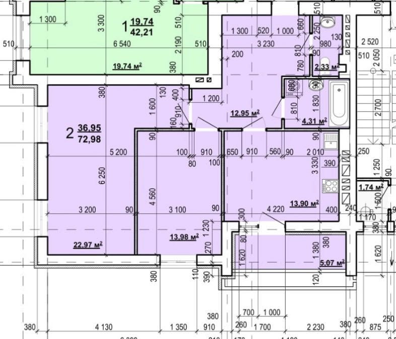 Продам 2 комнатную квартиру в НОВОСТРОЕ, ЖК Мира-3, 74м2 VW Харків - зображення 1