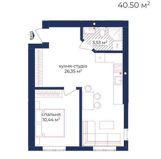 Однокімнатна квартира в Києві | Клубний будинок | Нова Англія | Метро Київ