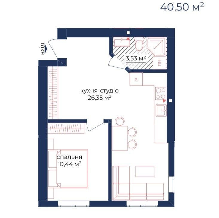 Однокімнатна квартира в Києві | Клубний будинок | Нова Англія | Метро Киев - изображение 1