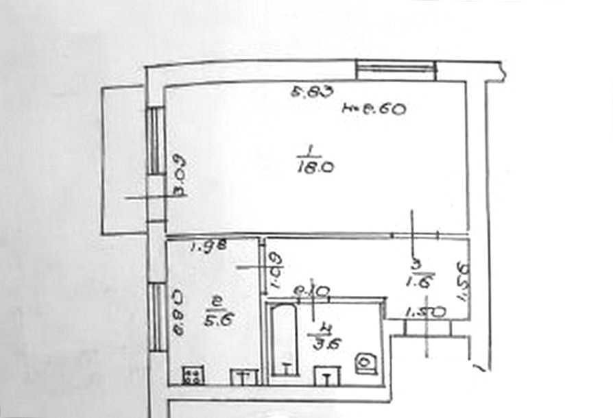 1-комнатная в отличном районе Таирова , средний этаж, по хорошей цене! Одесса - изображение 2