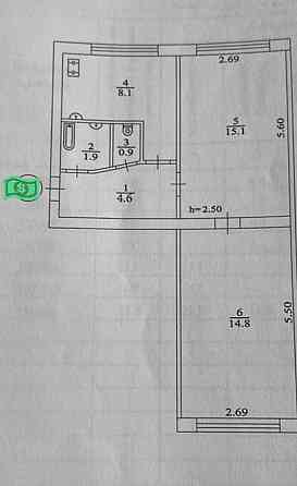 Без % 2к квартира 45.4м2 Воскресенка Київ