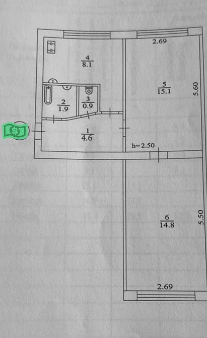 Без % 2к квартира 45.4м2 Воскресенка Київ - зображення 2