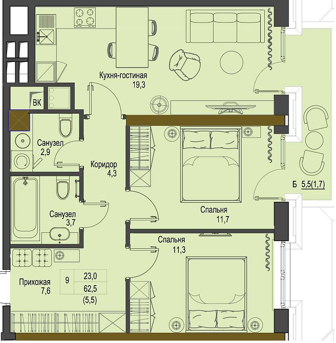 2х ком на Французском бул. С видом на море по хорошей цене. Одеса - зображення 2
