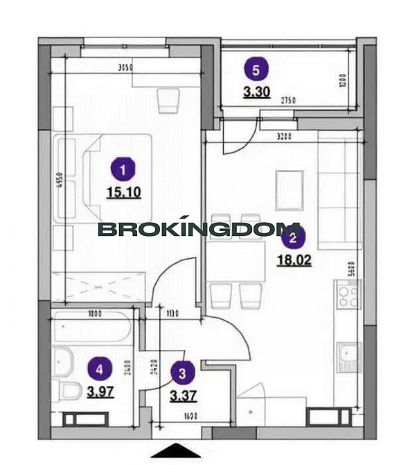 Продажа 1но кімнатної квартири, ЖК Ок Ланд Киев - изображение 4