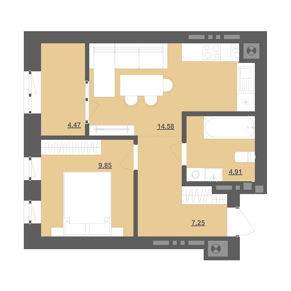 Продаж(Єоселя)1-кімнатної квартири 41,06 м2 Пустомити (9км.від Львова) Пустомыты - изображение 2