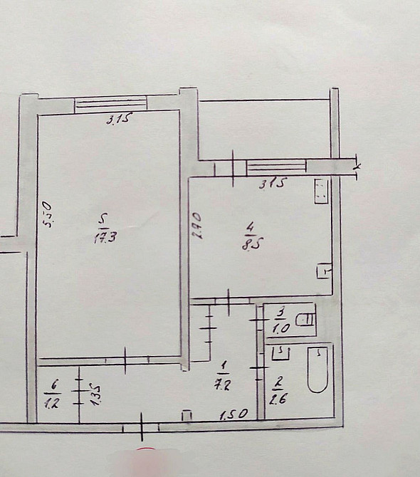 Продається велика 1-но кім квартира р-н Малікова 40 кв.м не кутова Житомир - зображення 6