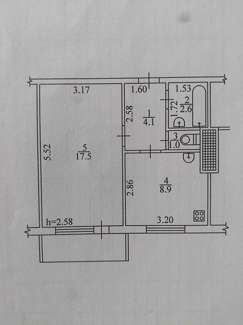 Продається однокімнатна квартира в центрі м.Васильків. 34000$ Васильківське - зображення 1