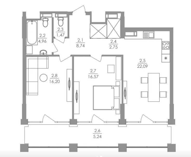 2к 75 м2 ЦЕНТР Печерська Greenville Коновальця Тютюнника Лабораторний Київ - зображення 6