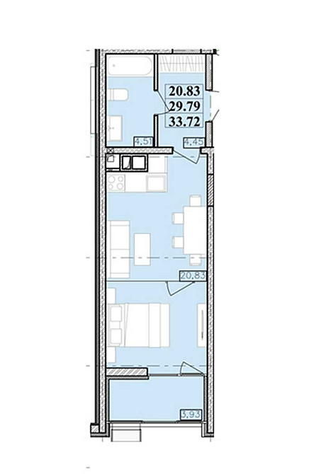 Квартира з панорамною лоджією. Зданий ЖК, Приморський р-н, Фонтан. Одеса - зображення 2