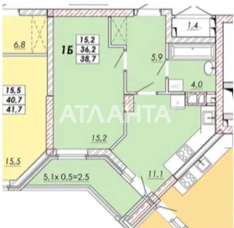 средний этаж! Низкая цена! Реал Парк! 1-ком квартира! 25 тыс ! Одеса - зображення 1