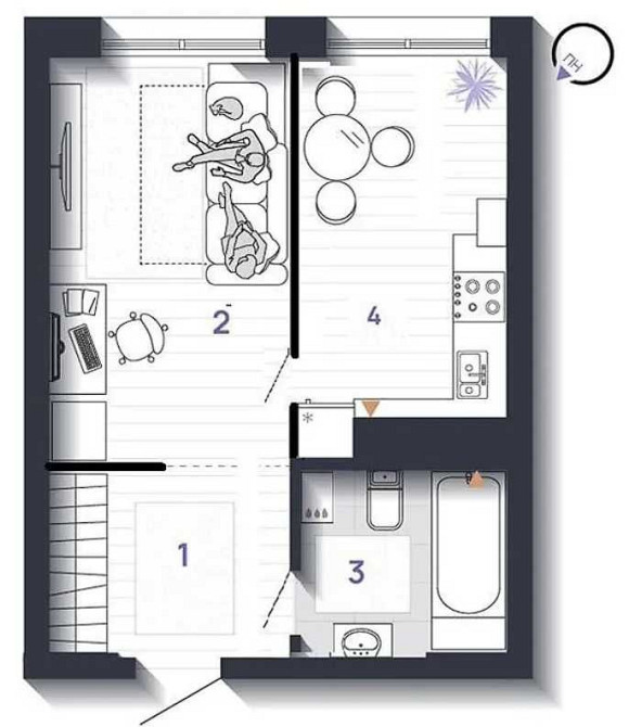 Повноцінна 1-кім в ЖК Manhattan Up Ивано-Франковск - изображение 5