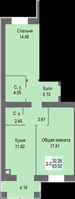 Двокімнатна 63 кв Софіївська Сфера Розстрочка 17429$ перший внесок Софиевская Борщаговка - изображение 2