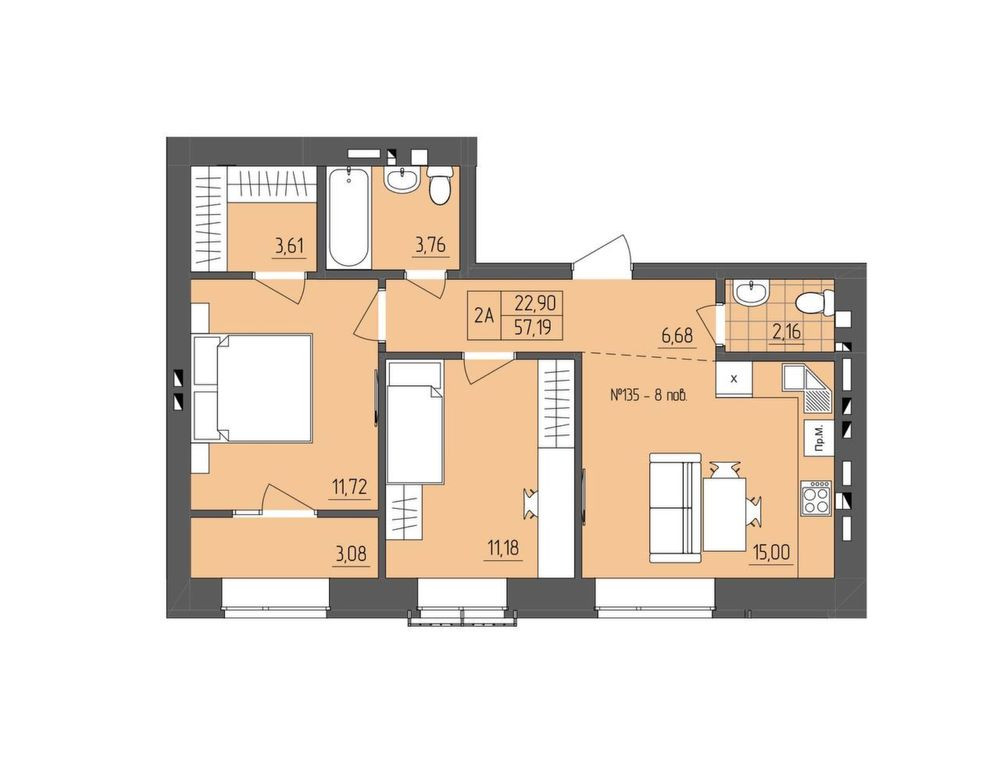 Готова 2к квартира Рівне - зображення 2