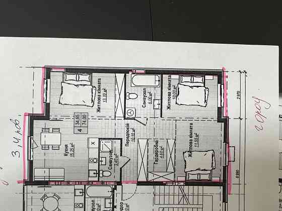 Без% Продаж трикімнатної квартири в ЖК Plaza Kvartal 3, Чабани, Київ Чабани