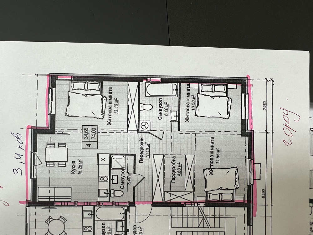Без% Продаж трикімнатної квартири в ЖК Plaza Kvartal 3, Чабани, Київ Чабани - зображення 1