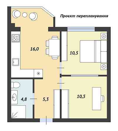 продаж 2к квартири ЖК Одеський квартал Будматеріали входять у вартість Крюковщина