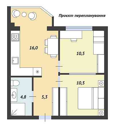 продаж 2к квартири ЖК Одеський квартал Будматеріали входять у вартість Крюковщина