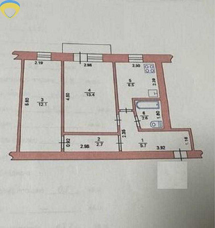 2к.квартира в центре по самой низкой цене СРОЧНО Черноморск - изображение 5