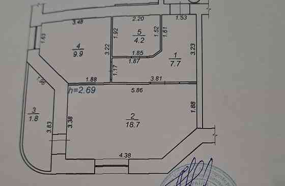 1к квартира з інд.опаленням в самому центрі міста, мінімальне оф!n Хмельницкий