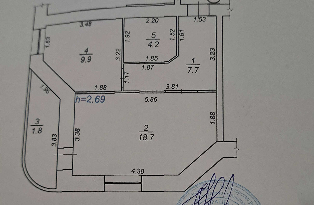 1к квартира з інд.опаленням в самому центрі міста, мінімальне оф!n Хмельницький - зображення 2