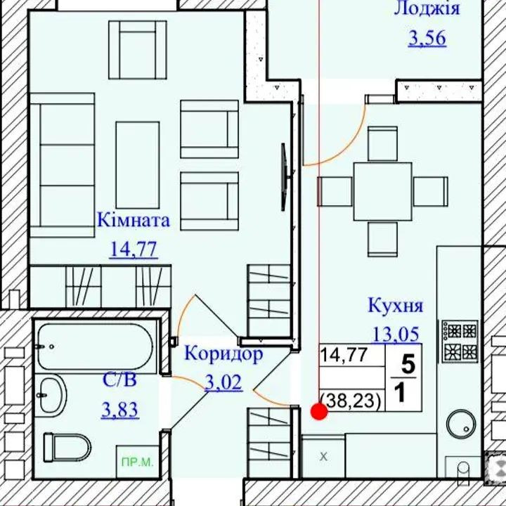 Продаж квартир від забудовника, без %,39м2, єОселя Ходосівка - зображення 4